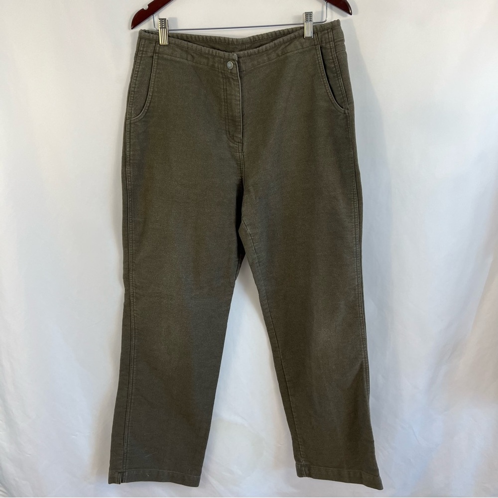 Woolrich Pants Womens 12 Brown Canvas Workwear Relaxed Straight Casual Outdoors